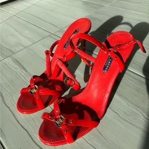 Ralph Lauren collection leather high heel shoes